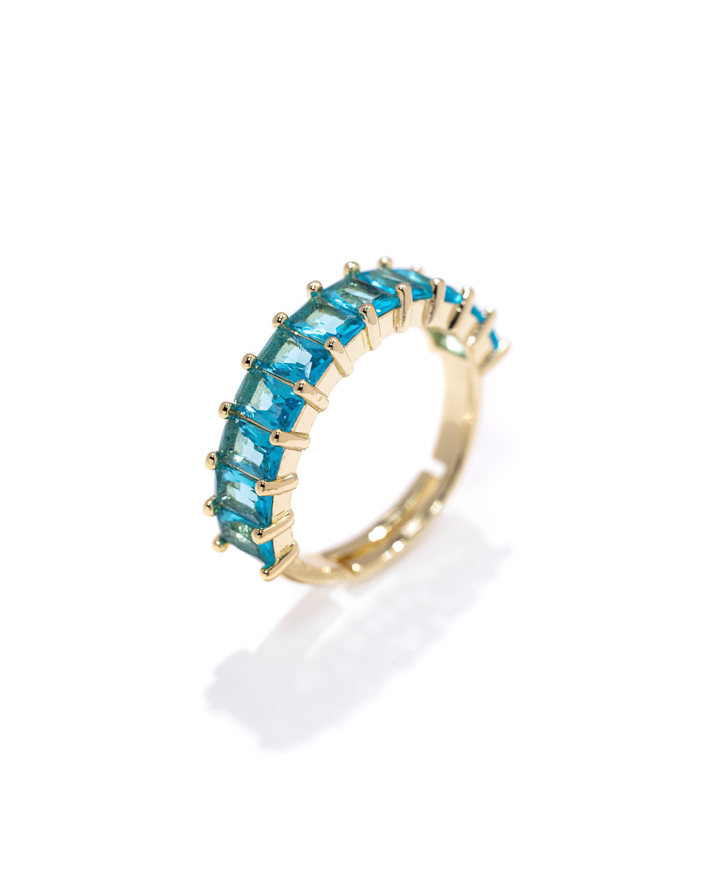 Maci Baguette Ring - Blue