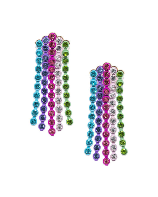 Mardi Gras Drop Earrings - Multi