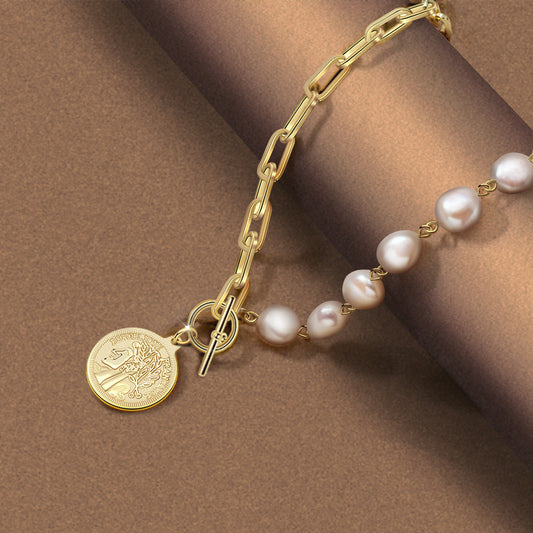 Shashi - Republique Dual Pendant Necklace - Gold