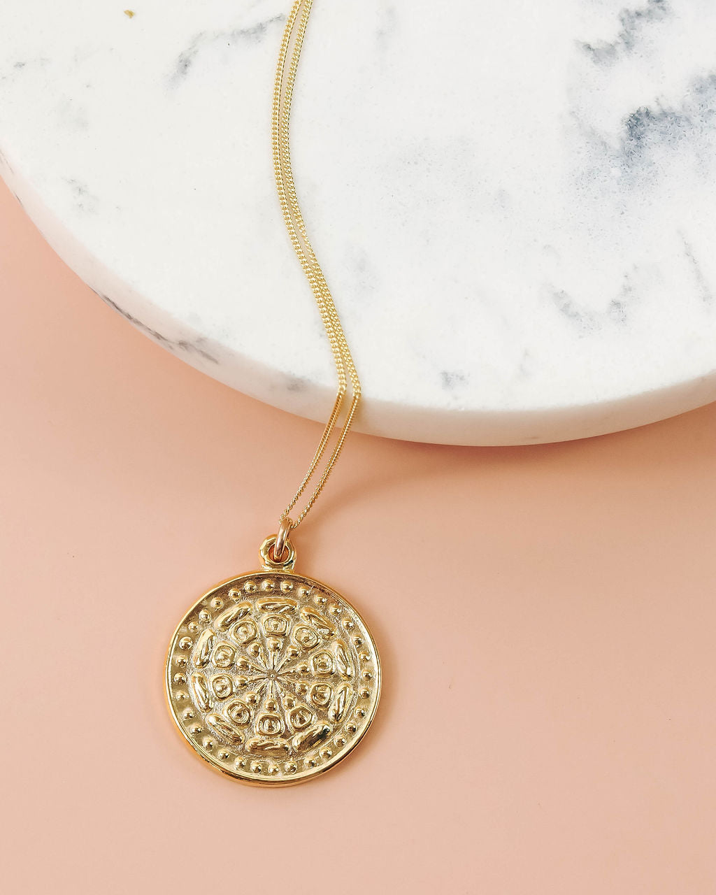 Meghan Bo Designs - The Buddha Wheel Necklace - Gold