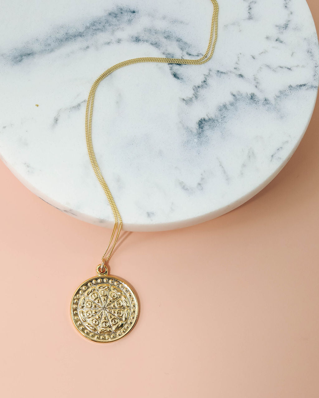 Meghan Bo Designs - The Buddha Wheel Necklace - Gold