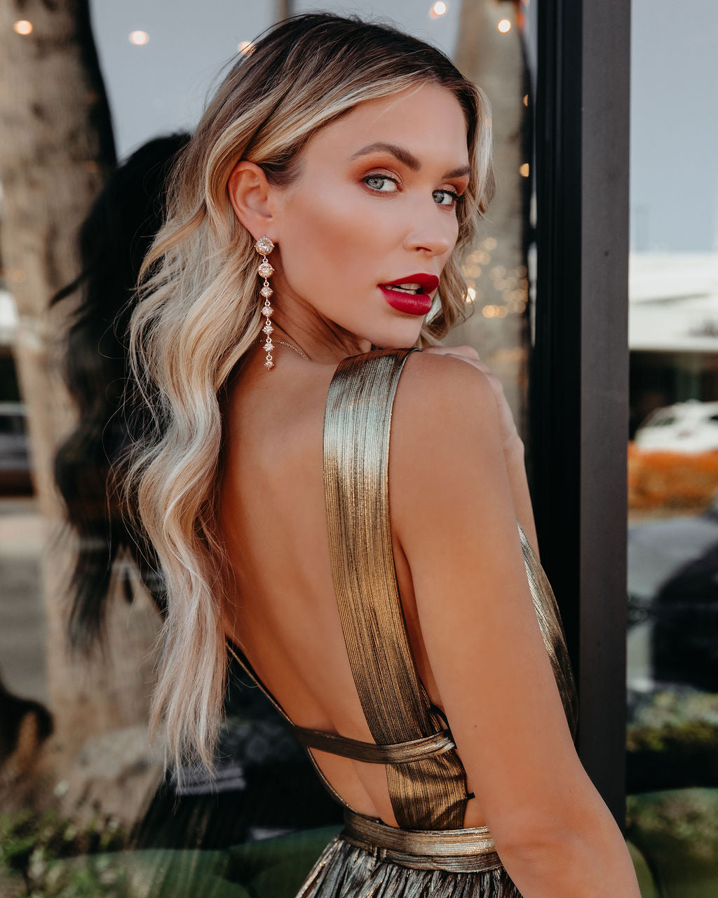 Rose Gold Drop Earrings