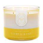 Citrus & Basil Aromatherapy Large 3-Wick Candle