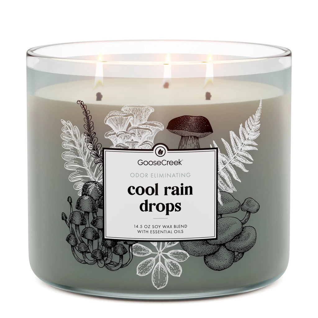 Cool Rain Drops Odor Eliminating 3-Wick Candle