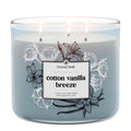 Cotton Vanilla Breeze Odor Eliminating 3-Wick Candle
