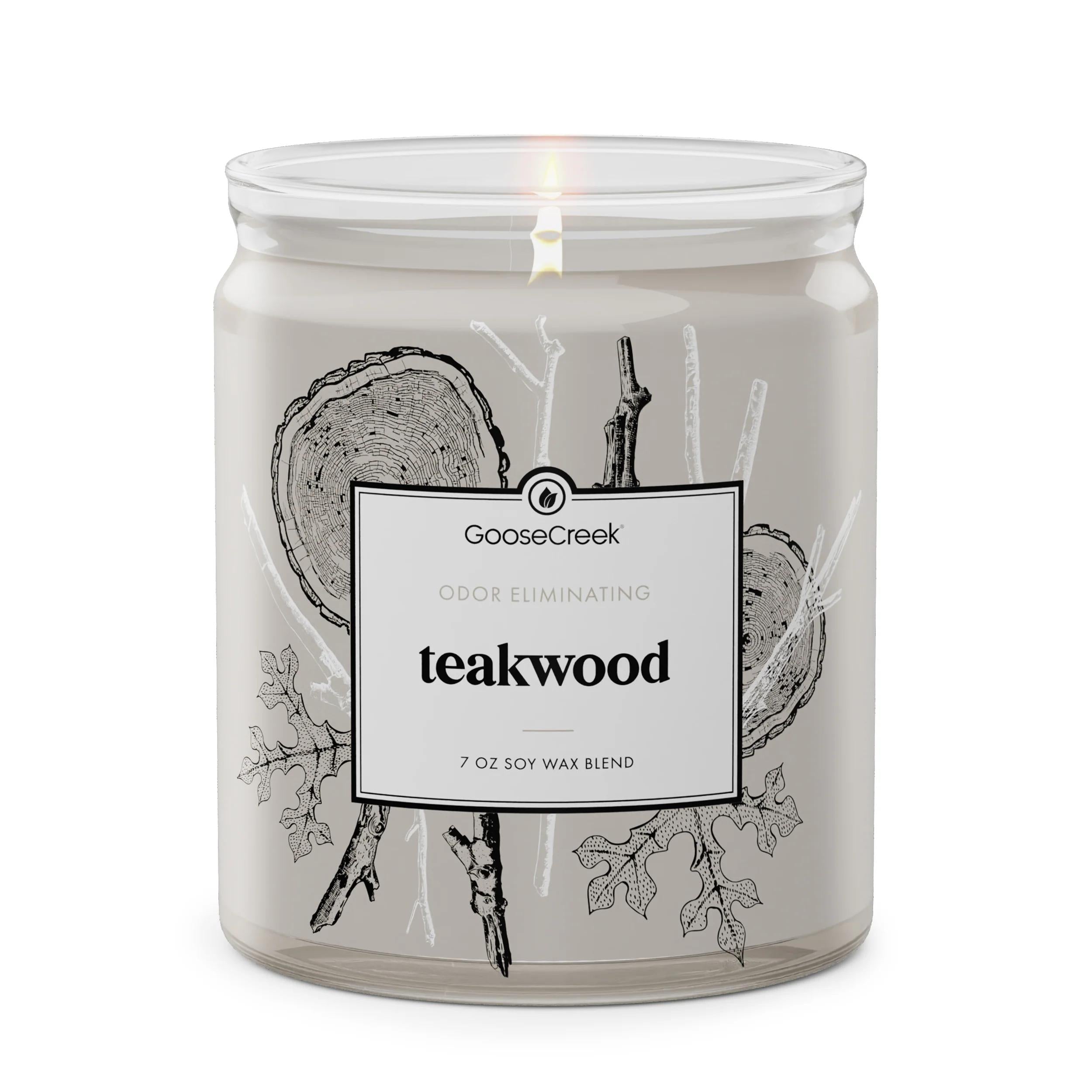 Teakwood Odor Eliminating 7Oz Single Wick Candle
