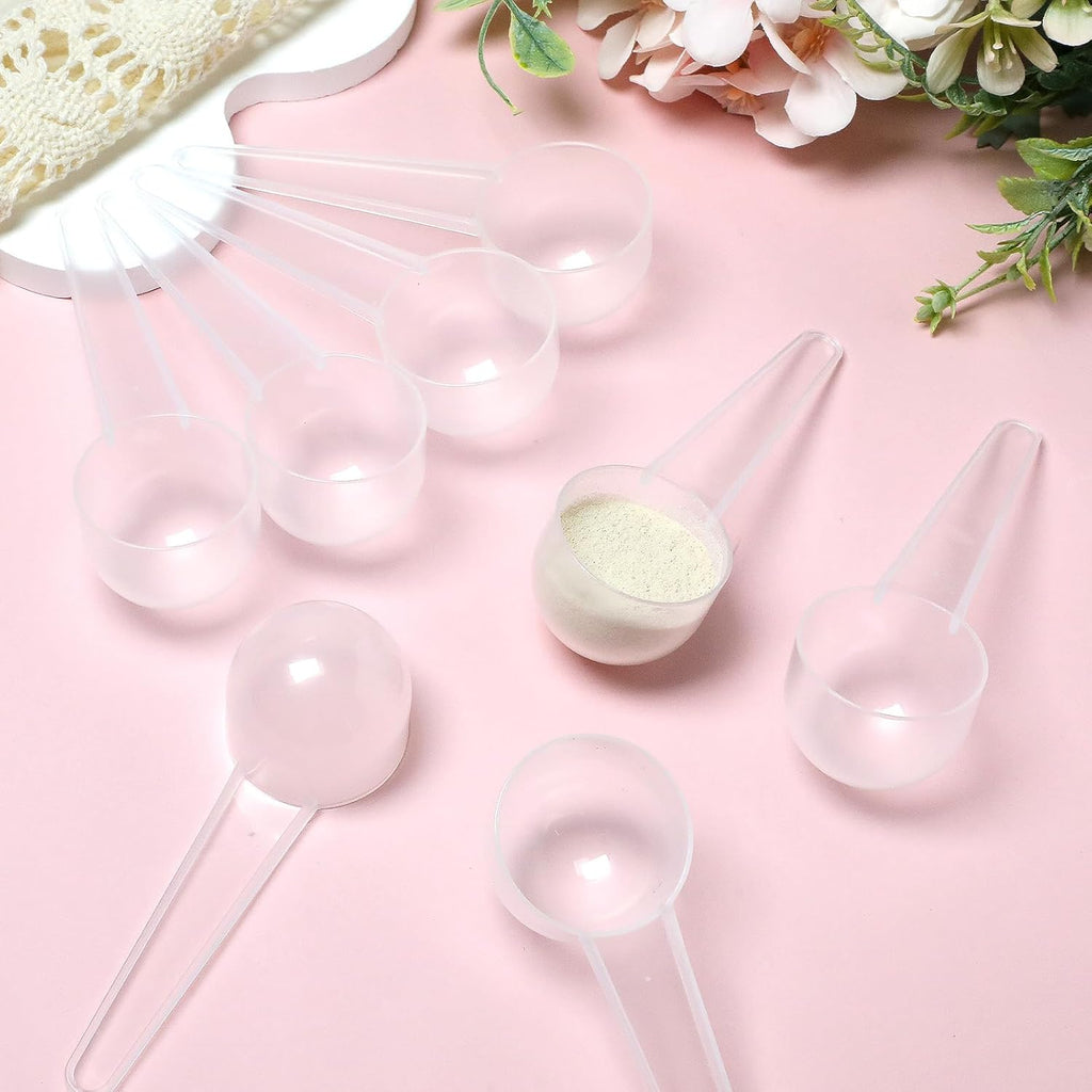 15 Pack Plastic Teaspoon Measuring Spoons, (20 cc | 1 tablespoon | 20 mL) Long Handle Scoop for Coffee, Pet Food, Grains, Protein, Spices and Other Dry Goods, Kitchen Tools Measure