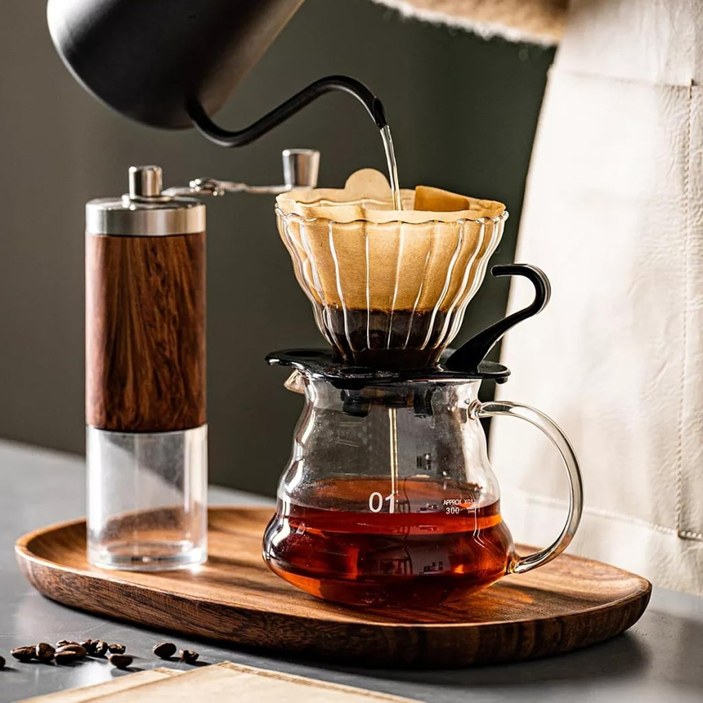 100 Count #4 Cone Coffee Filters 8-12 Cup, Unbleached Natural Paper, Disposable coffee filters 4 cone paper, Filters Paper Compatible with Ninja Coffee Filters, Pour Over and Drip Coffee Maker