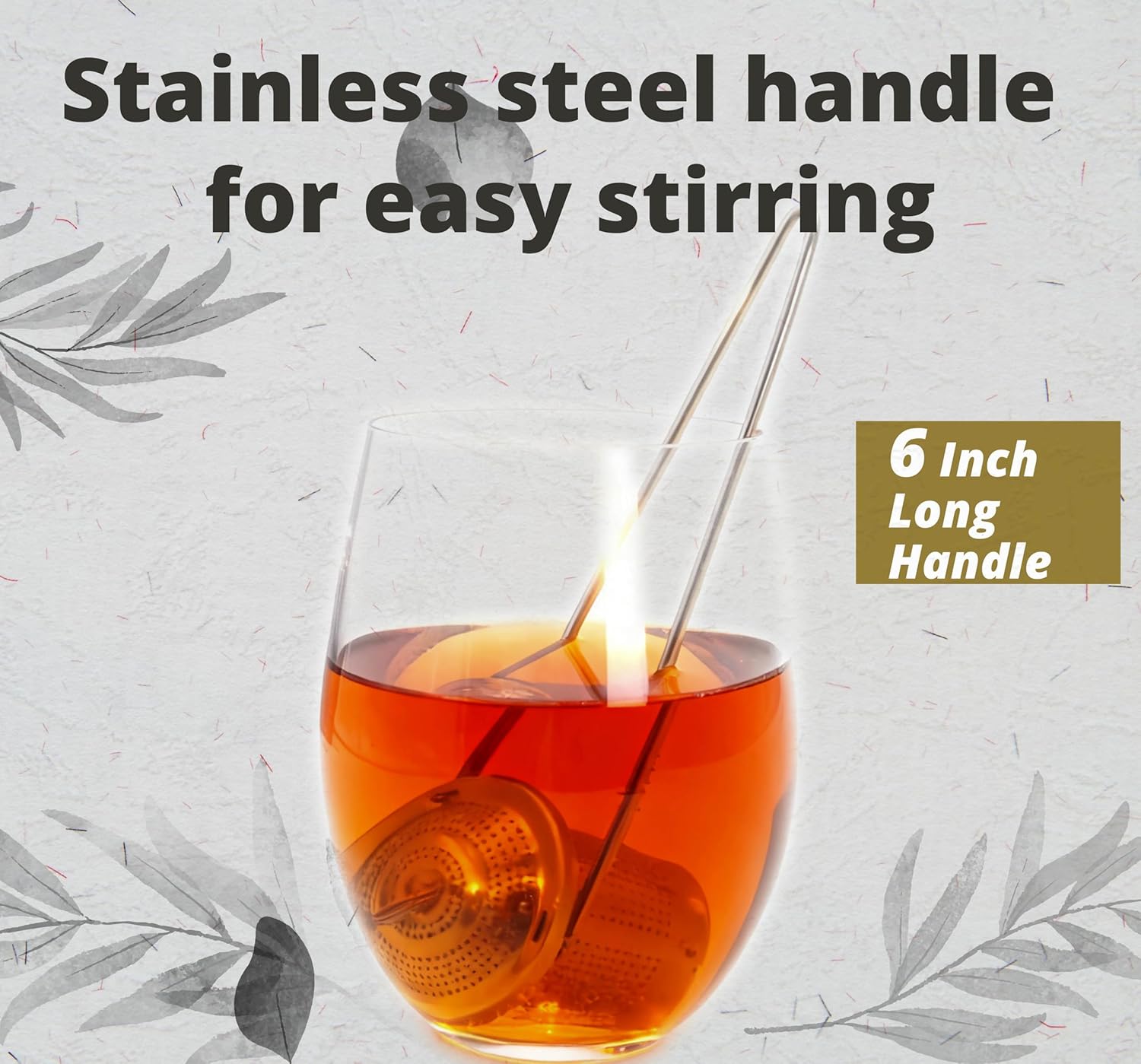 2 Pcs Easy Scoop Tea Infuser with Handle for Loose Leaf Tea, 304 Stainless Steel Tea Strainer Spoon Tea Steeper for Cup and Mug