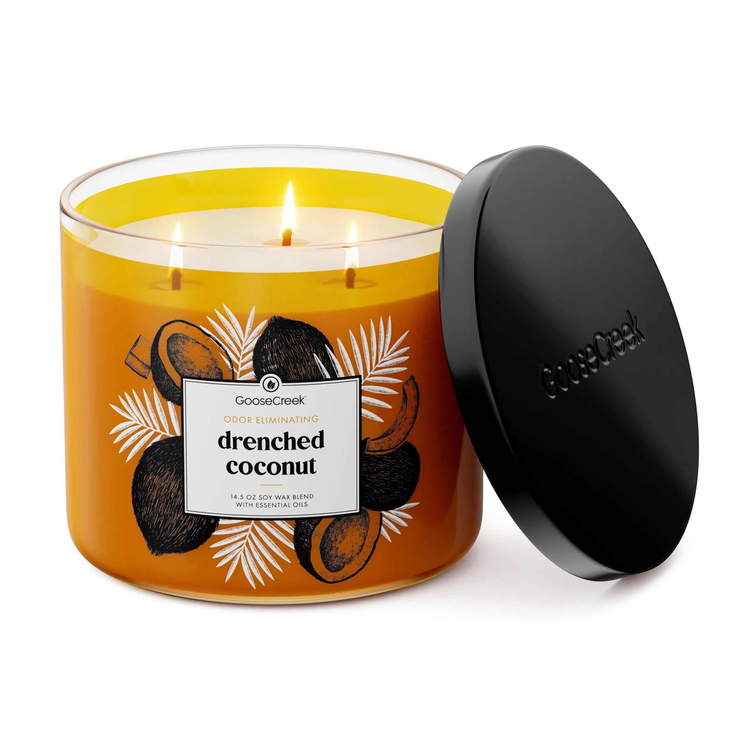 Drenched Coconut Odor Eliminating 3-Wick Candle