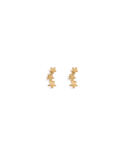 Rising Star Stud Earrings - Gold