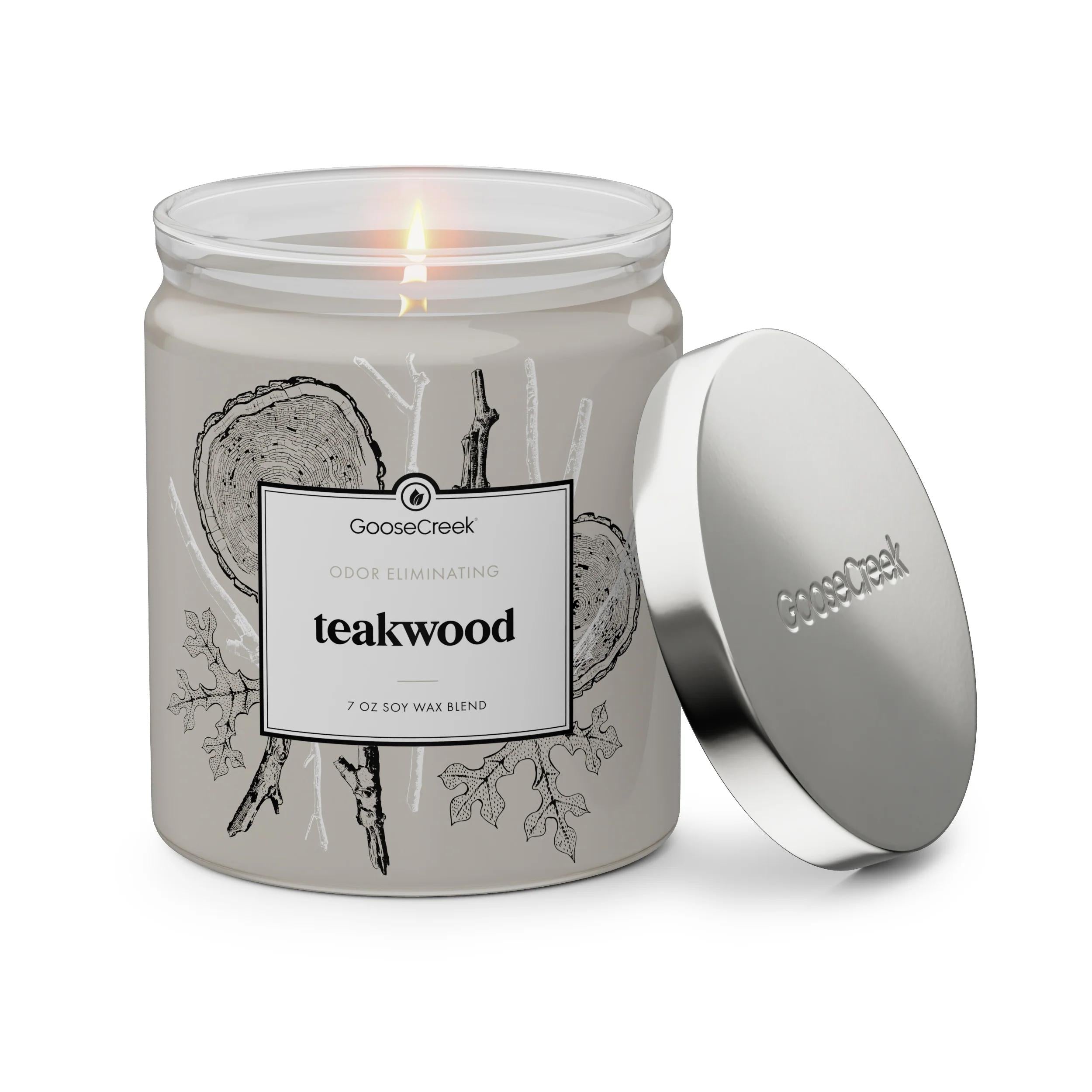 Teakwood Odor Eliminating 7Oz Single Wick Candle