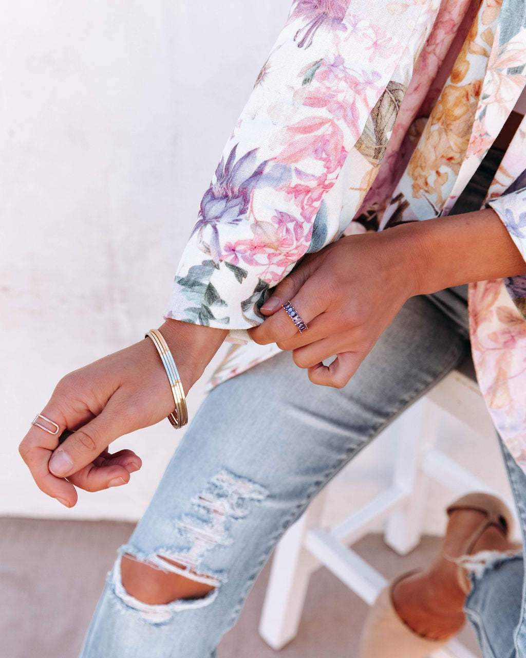 Maci Baguette Ring - Purple